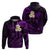 Polynesian Hawaii Hoodie Kauai Islands with Pacific Plumeria Purple Vibe LT9 - Polynesian Pride