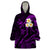 Polynesian Hawaii Wearable Blanket Hoodie Kauai Islands with Pacific Plumeria Purple Vibe LT9 One Size Purple - Polynesian Pride