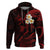 Polynesian Hawaii Hoodie Kauai Islands with Pacific Plumeria Red Vibe LT9 Red - Polynesian Pride