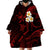 Polynesian Hawaii Wearable Blanket Hoodie Kauai Islands with Pacific Plumeria Red Vibe LT9 - Polynesian Pride