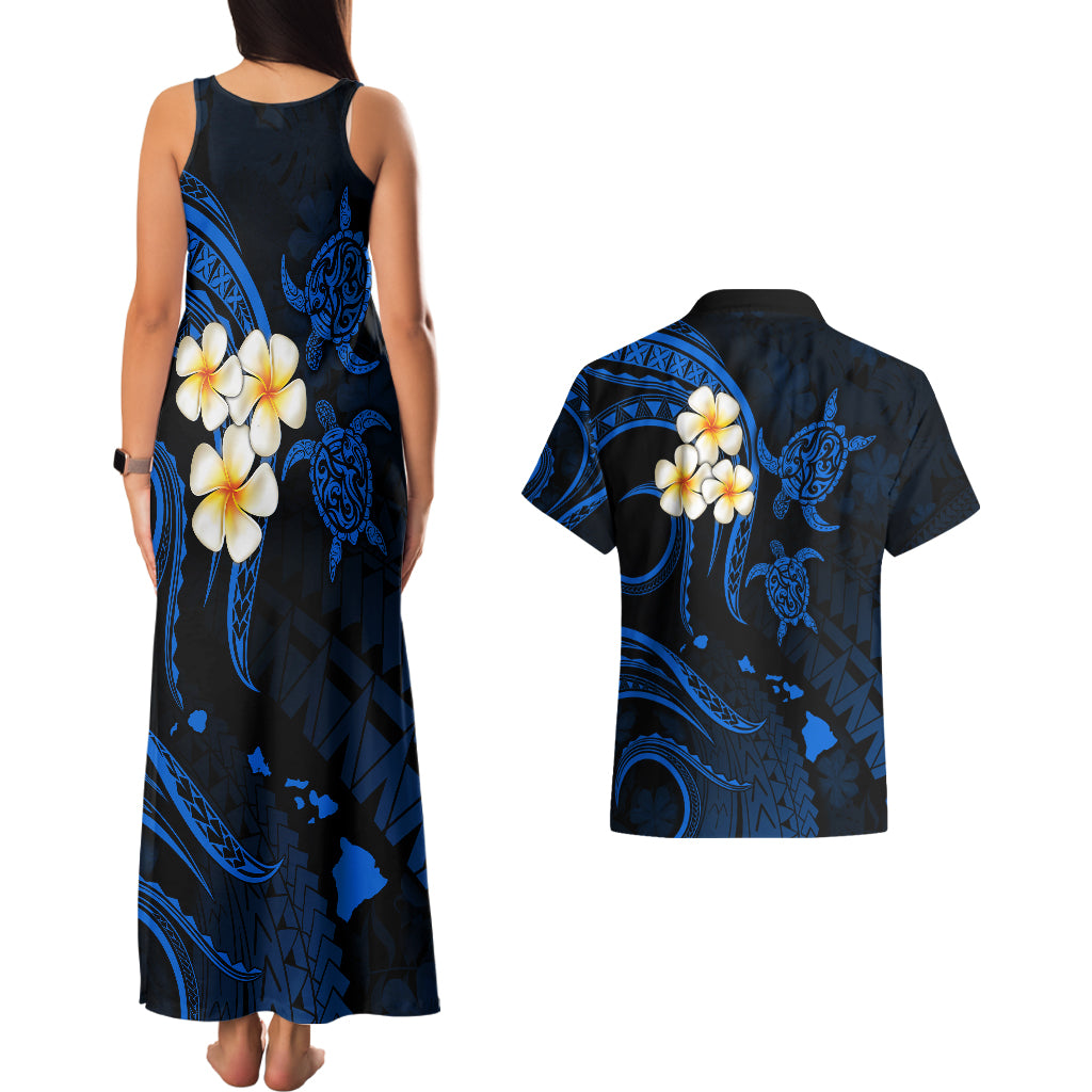Hawaii Couples Matching Tank Maxi Dress And Hawaiian Shirt Kahoolawe Islands Polynesian Sunset Plumeria LT9 - Polynesian Pride