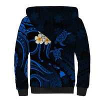 Hawaii Sherpa Hoodie Kahoolawe Islands Polynesian Sunset Plumeria LT9 - Polynesian Pride