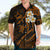 Hawaii Hawaiian Shirt Kahoolawe Islands Polynesian Sunset Plumeria Gold Vibe LT9 - Polynesian Pride