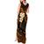 Hawaii Tank Maxi Dress Kahoolawe Islands Polynesian Sunset Plumeria Gold Vibe LT9 - Polynesian Pride