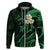 Hawaii Hoodie Kahoolawe Islands Polynesian Sunset Plumeria Green Vibe LT9 Zip Hoodie Green - Polynesian Pride