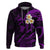 Polynesian Hawaii Hoodie Kahoolawe Islands with Pacific Plumeria Purple Vibe LT9 Purple - Polynesian Pride