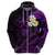 Polynesian Hawaii Hoodie Kahoolawe Islands with Pacific Plumeria Purple Vibe LT9 - Polynesian Pride