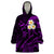 Polynesian Hawaii Wearable Blanket Hoodie Kahoolawe Islands with Pacific Plumeria Purple Vibe LT9 One Size Purple - Polynesian Pride