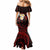 Polynesian Hawaii Mermaid Dress Kahoolawe Islands with Pacific Plumeria Red Vibe LT9 - Polynesian Pride