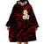 Polynesian Hawaii Wearable Blanket Hoodie Kahoolawe Islands with Pacific Plumeria Red Vibe LT9 - Polynesian Pride