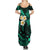 Polynesian Hawaii Summer Maxi Dress Kahoolawe Islands with Pacific Plumeria Turquoise Vibe LT9 - Polynesian Pride