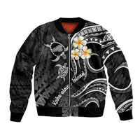 Polynesian Hawaii Bomber Jacket Kahoolawe Islands with Pacific Plumeria White Vibe LT9 Unisex White - Polynesian Pride