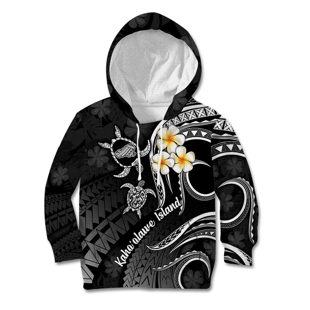 Polynesian Hawaii Kid Hoodie Kahoolawe Islands with Pacific Plumeria White Vibe LT9 Hoodie White - Polynesian Pride