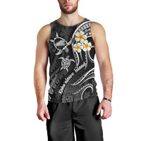 Polynesian Hawaii Men Tank Top Kahoolawe Islands with Pacific Plumeria White Vibe LT9 - Polynesian Pride