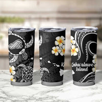 Hawaii Kahoolawe Islands Pacific Plumeria Tumbler Cup White Polynesian Tattoo