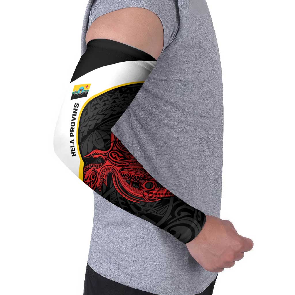 Personalised PNG Hela Province Arm Sleeves Bird of Paradise Tattoo Flag Motif - Polynesian Pride