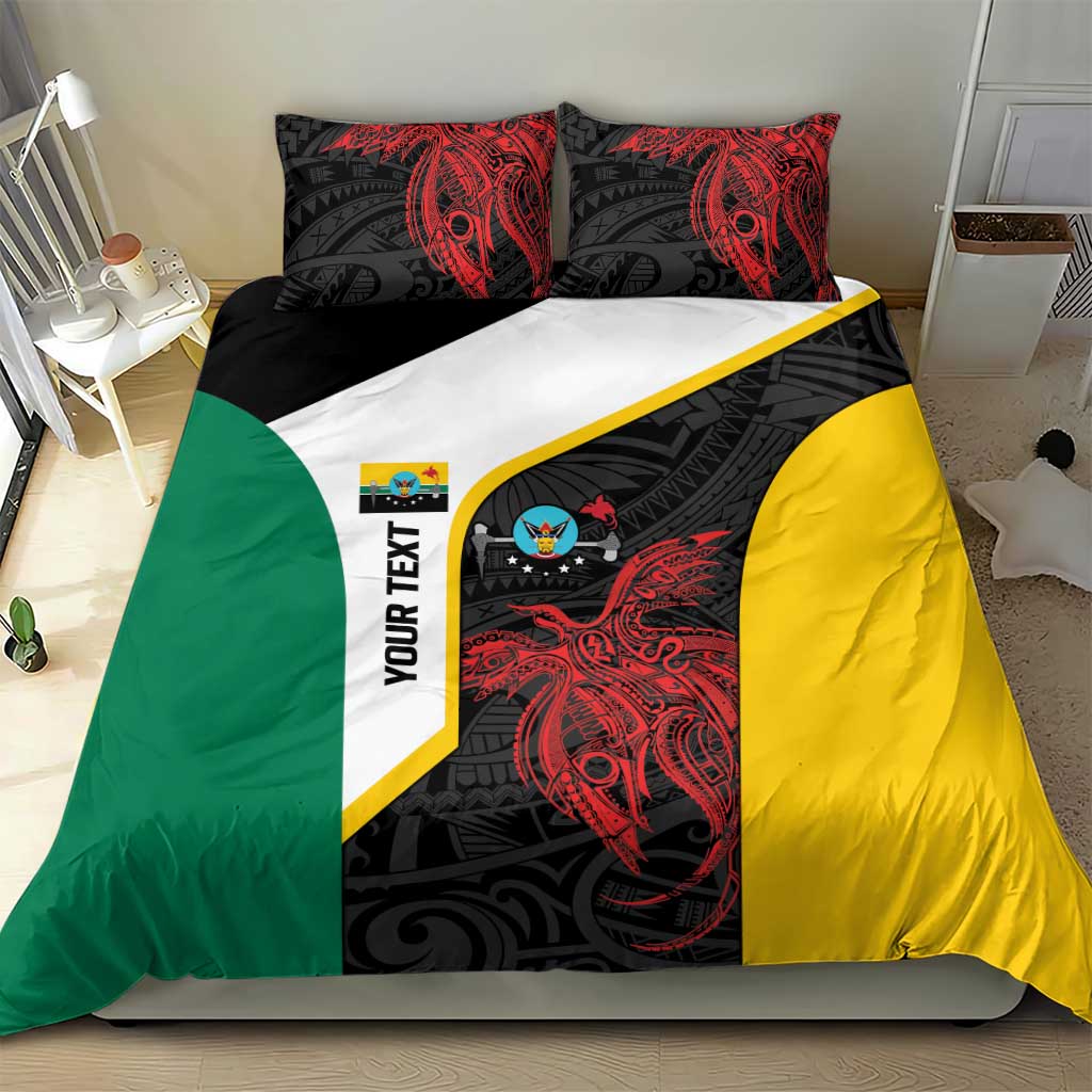 Personalised PNG Hela Province Bedding Set Bird of Paradise Tattoo Flag Motif - Polynesian Pride