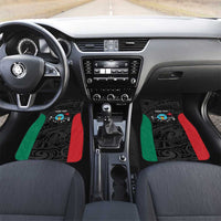 Personalised PNG Hela Province Car Mats Bird of Paradise Tattoo Flag Motif - Polynesian Pride