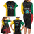 Personalised PNG Hela Province Family Matching Long Sleeve Bodycon Dress and Hawaiian Shirt Bird of Paradise Tattoo Flag Motif - Polynesian Pride