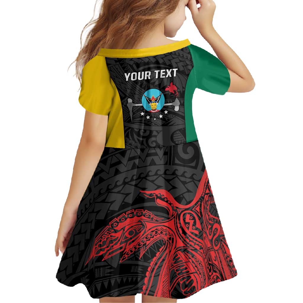 Personalised PNG Hela Province Family Matching Mermaid Dress and Hawaiian Shirt Bird of Paradise Tattoo Flag Motif LT9 - Polynesian Pride
