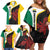 Personalised PNG Hela Province Family Matching Off Shoulder Short Dress and Hawaiian Shirt Bird of Paradise Tattoo Flag Motif - Polynesian Pride