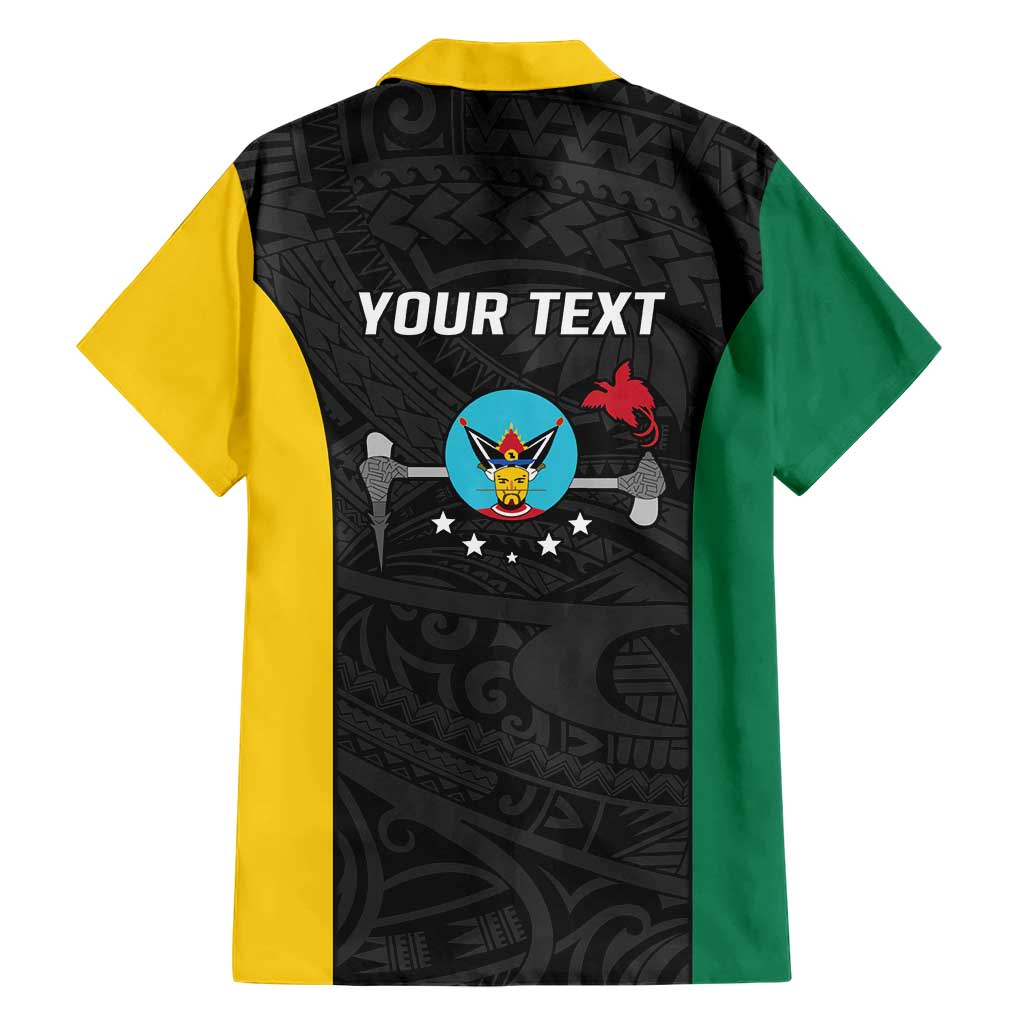 Personalised PNG Hela Province Family Matching Short Sleeve Bodycon Dress and Hawaiian Shirt Bird of Paradise Tattoo Flag Motif LT9 - Polynesian Pride