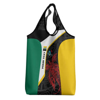 Personalised PNG Hela Province Grocery Bag Bird of Paradise Tattoo Flag Motif - Polynesian Pride