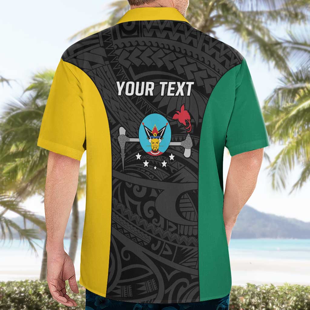 Personalised PNG Hela Province Hawaiian Shirt Bird of Paradise Tattoo Flag Motif - Polynesian Pride