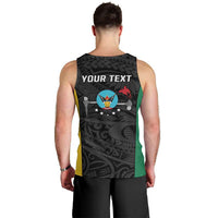 Personalised PNG Hela Province Men Tank Top Bird of Paradise Tattoo Flag Motif LT9 - Polynesian Pride