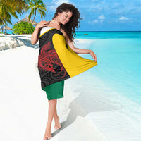 Personalised PNG Hela Province Sarong Bird of Paradise Tattoo Flag Motif - Polynesian Pride