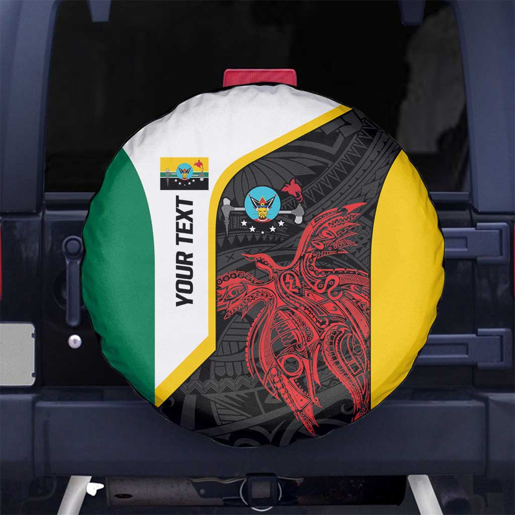 Personalised PNG Hela Province Spare Tire Cover Bird of Paradise Tattoo Flag Motif - Polynesian Pride
