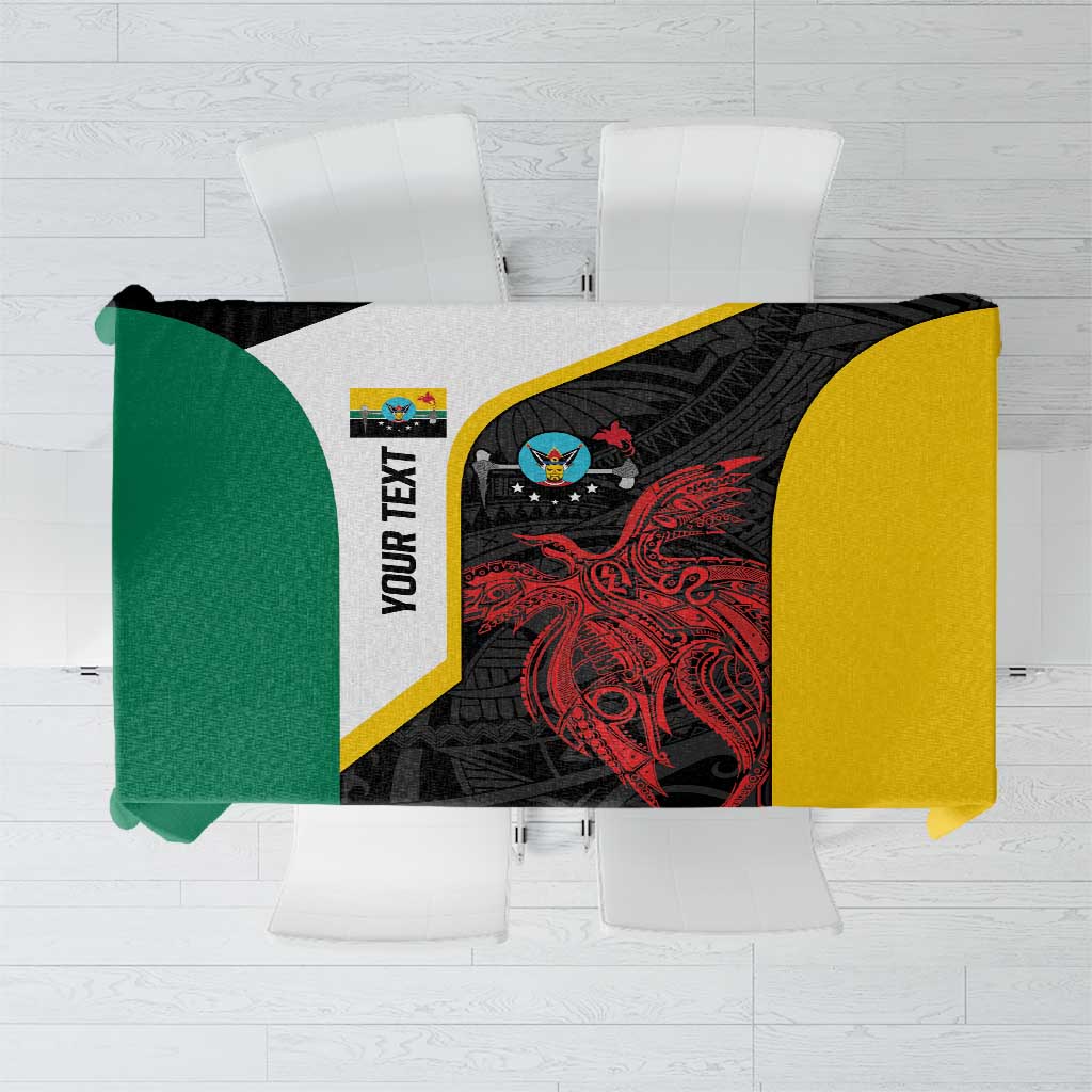 Personalised PNG Hela Province Tablecloth Bird of Paradise Tattoo Flag Motif - Polynesian Pride