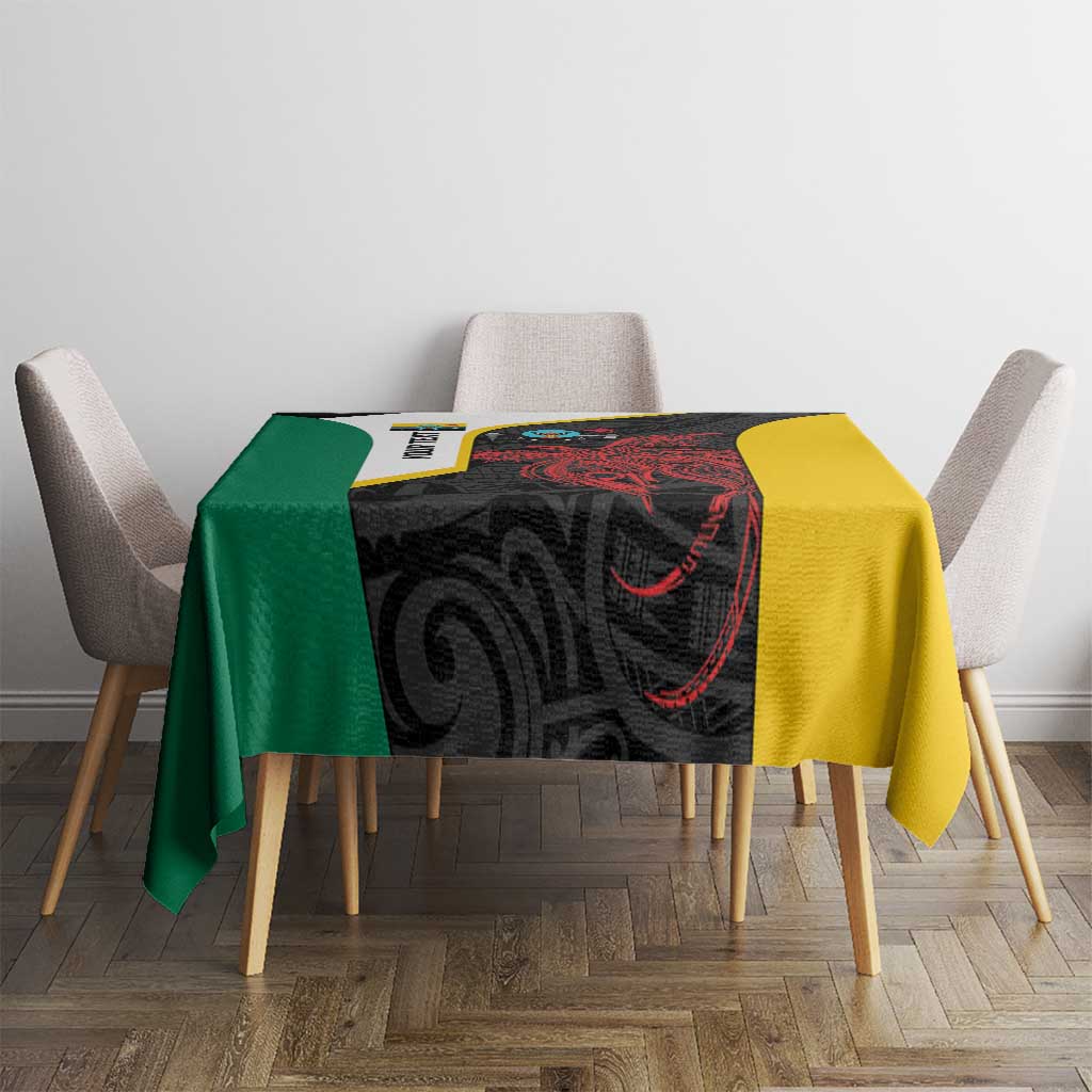 Personalised PNG Hela Province Tablecloth Bird of Paradise Tattoo Flag Motif - Polynesian Pride