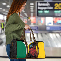 Personalised PNG Hela Province Travel Bag Bird of Paradise Tattoo Flag Motif - Polynesian Pride