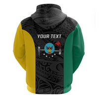 Personalised PNG Hela Province Zip Hoodie Bird of Paradise Tattoo Flag Motif LT9 - Polynesian Pride