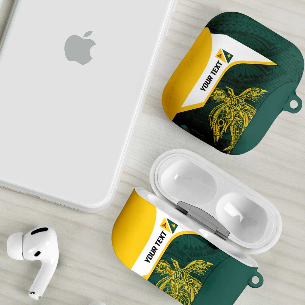 Personalised PNG Jiwaka Province AirPods Case Bird of Paradise Tattoo Flag Motif - Polynesian Pride