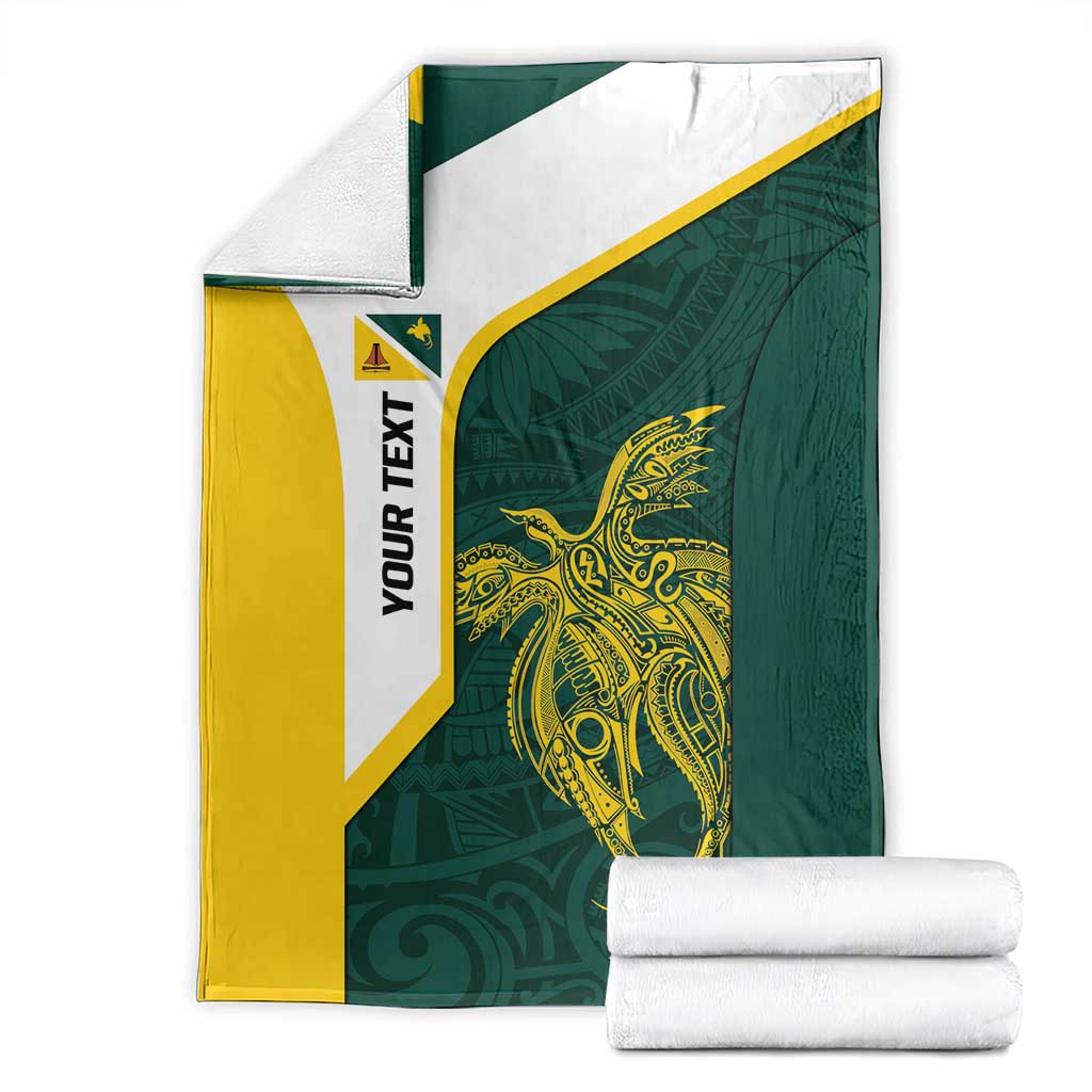 Personalised PNG Jiwaka Province Blanket Bird of Paradise Tattoo Flag Motif - Polynesian Pride