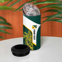 Personalised PNG Jiwaka Province 4 in 1 Can Cooler Tumbler Bird of Paradise Tattoo Flag Motif - Polynesian Pride