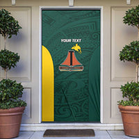 Personalised PNG Jiwaka Province Door Cover Bird of Paradise Tattoo Flag Motif - Polynesian Pride