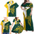 Personalised PNG Jiwaka Province Family Matching Off Shoulder Maxi Dress and Hawaiian Shirt Bird of Paradise Tattoo Flag Motif - Polynesian Pride