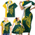Personalised PNG Jiwaka Province Family Matching Short Sleeve Bodycon Dress and Hawaiian Shirt Bird of Paradise Tattoo Flag Motif - Polynesian Pride