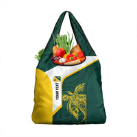 Personalised PNG Jiwaka Province Grocery Bag Bird of Paradise Tattoo Flag Motif - Polynesian Pride