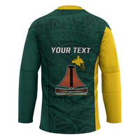 Personalised PNG Jiwaka Province Hockey Jersey Bird of Paradise Tattoo Flag Motif - Polynesian Pride