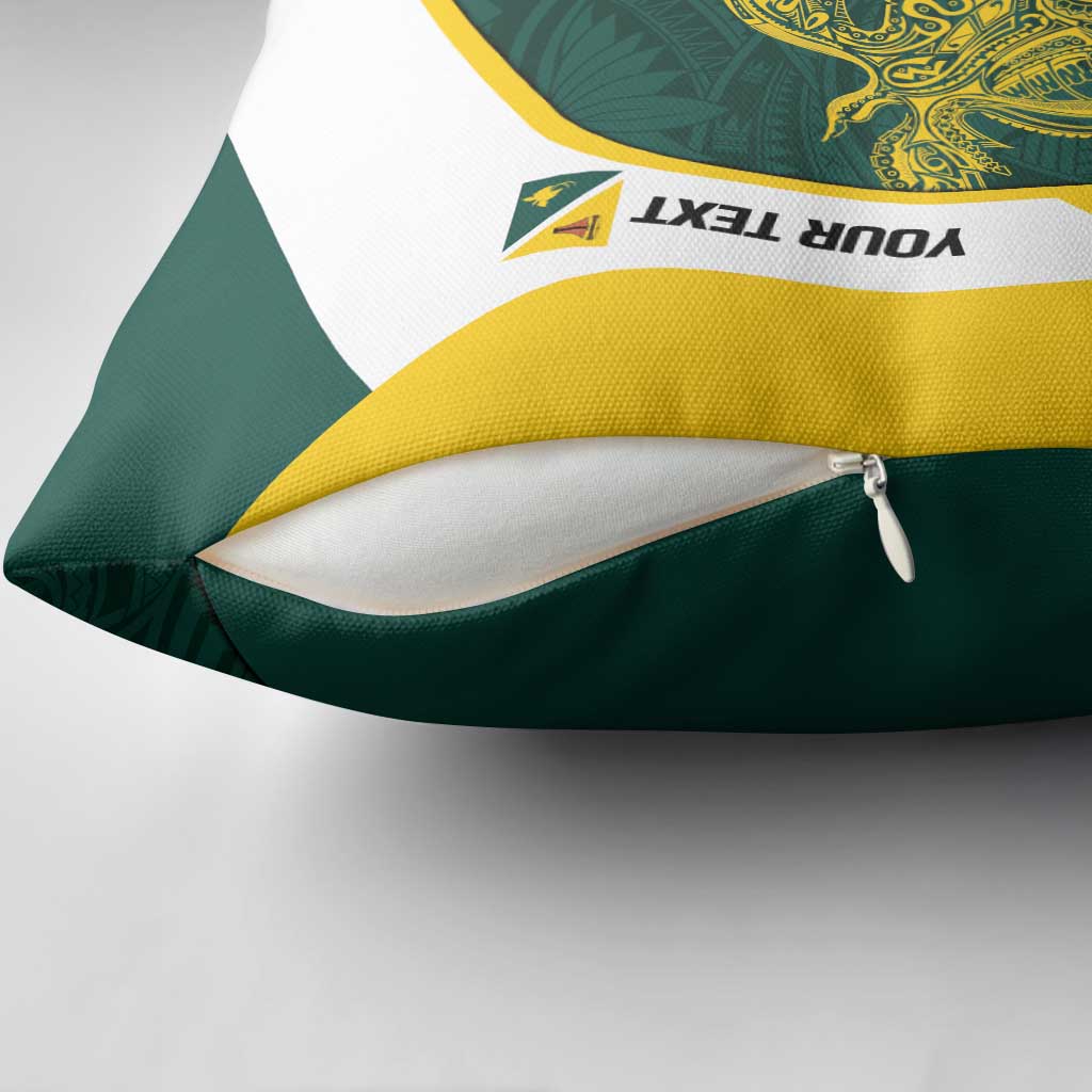 Personalised PNG Jiwaka Province Pillow Cover Bird of Paradise Tattoo Flag Motif - Polynesian Pride