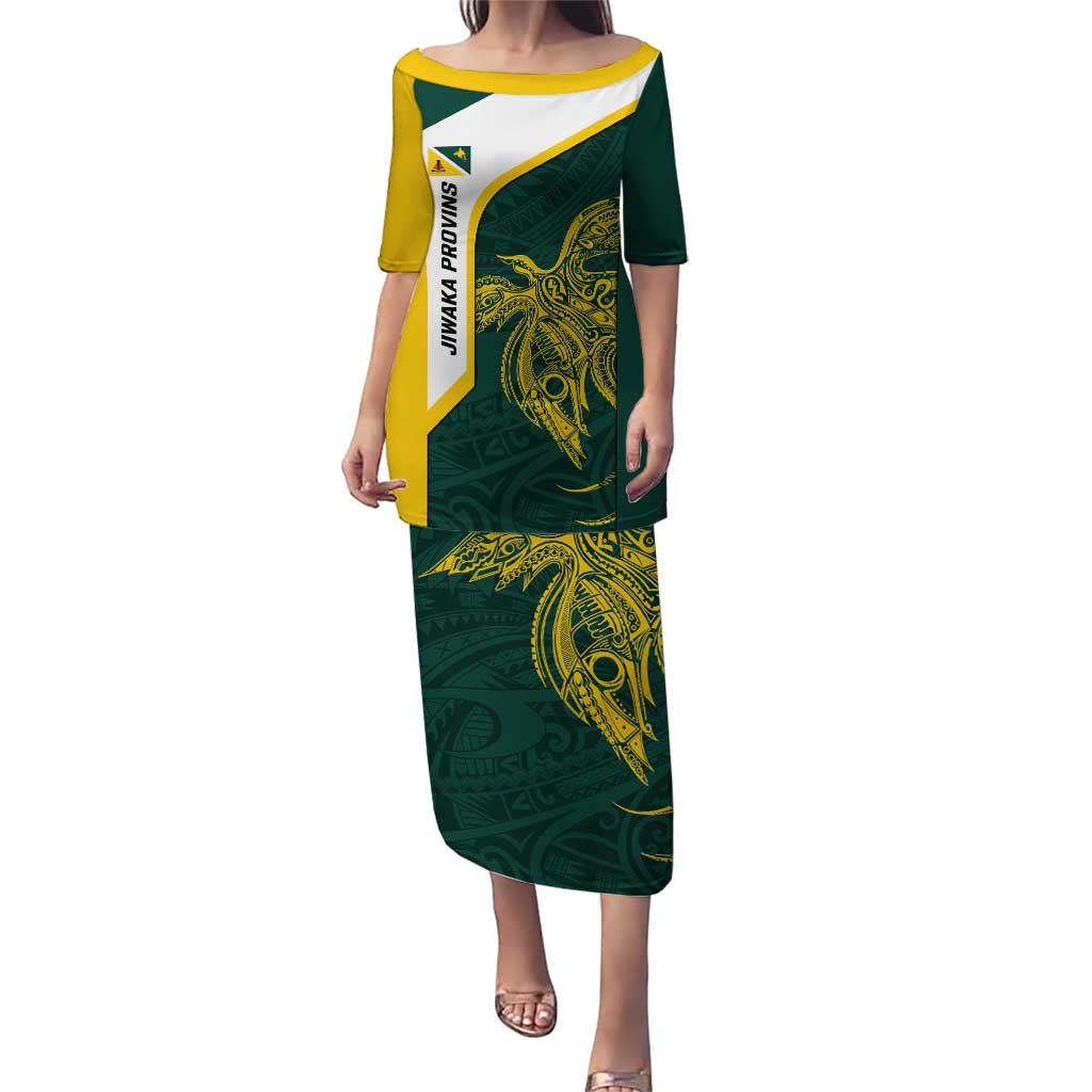 Personalised PNG Jiwaka Province Puletasi Bird of Paradise Tattoo Flag Motif - Polynesian Pride