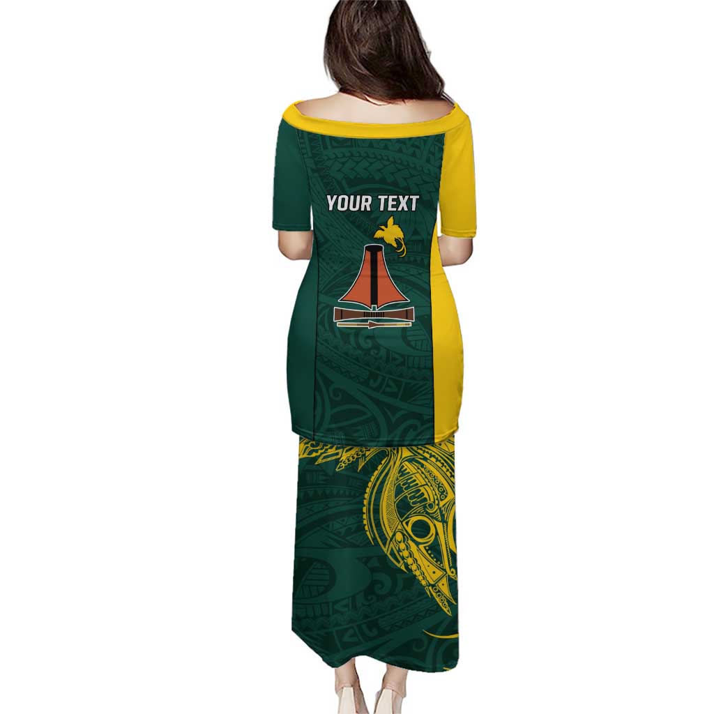 Personalised PNG Jiwaka Province Puletasi Bird of Paradise Tattoo Flag Motif - Polynesian Pride