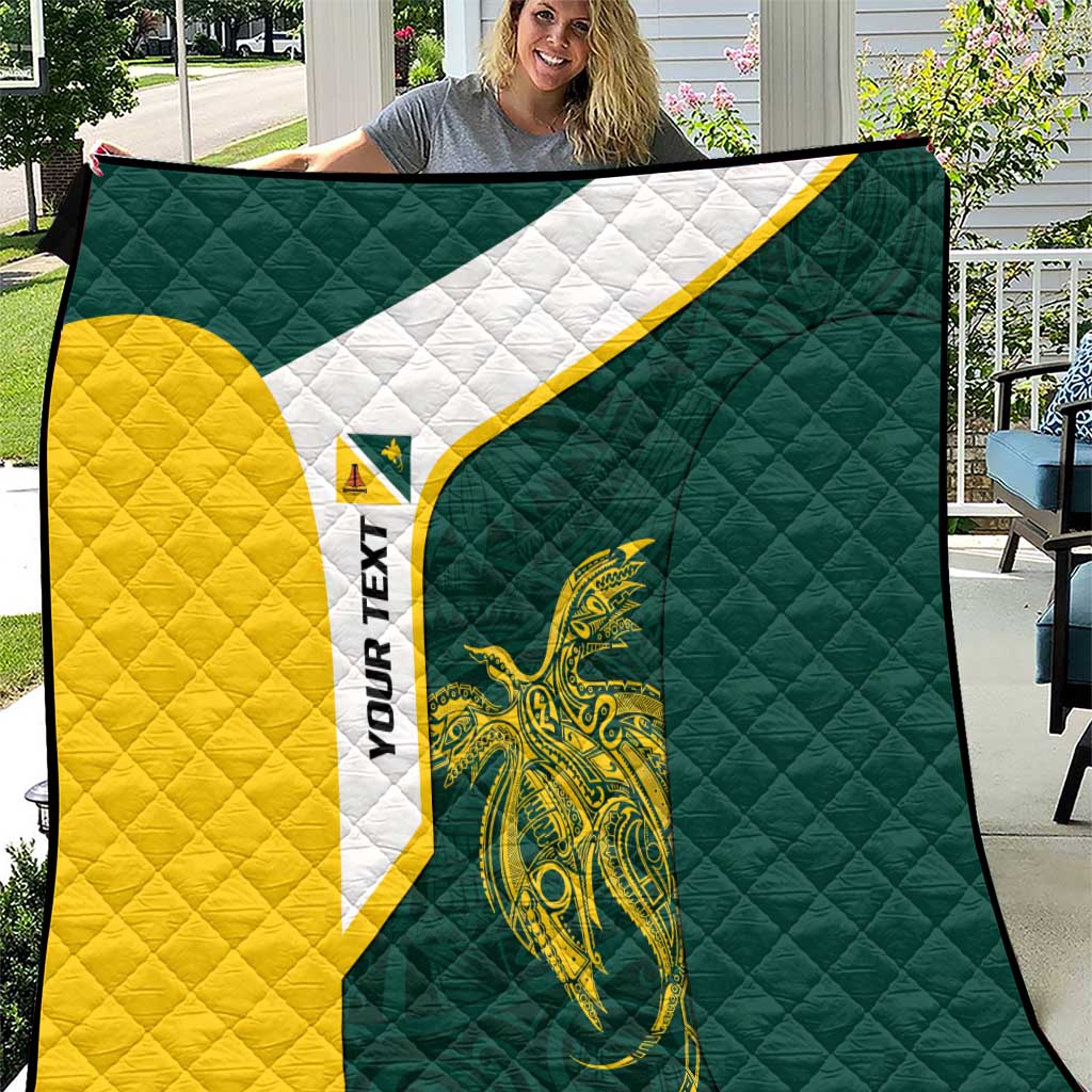 Personalised PNG Jiwaka Province Quilt Bird of Paradise Tattoo Flag Motif - Polynesian Pride