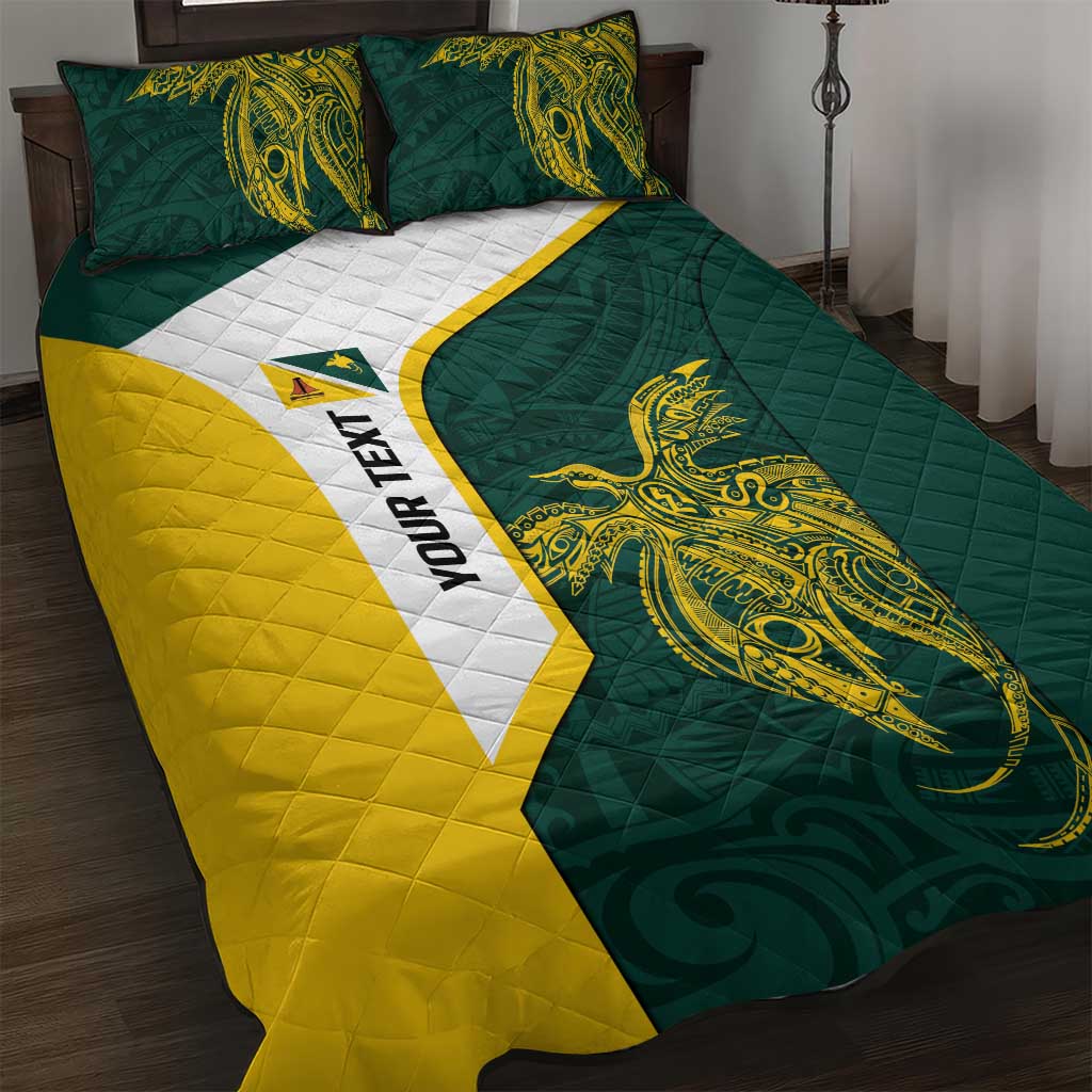 Personalised PNG Jiwaka Province Quilt Bed Set Bird of Paradise Tattoo Flag Motif - Polynesian Pride