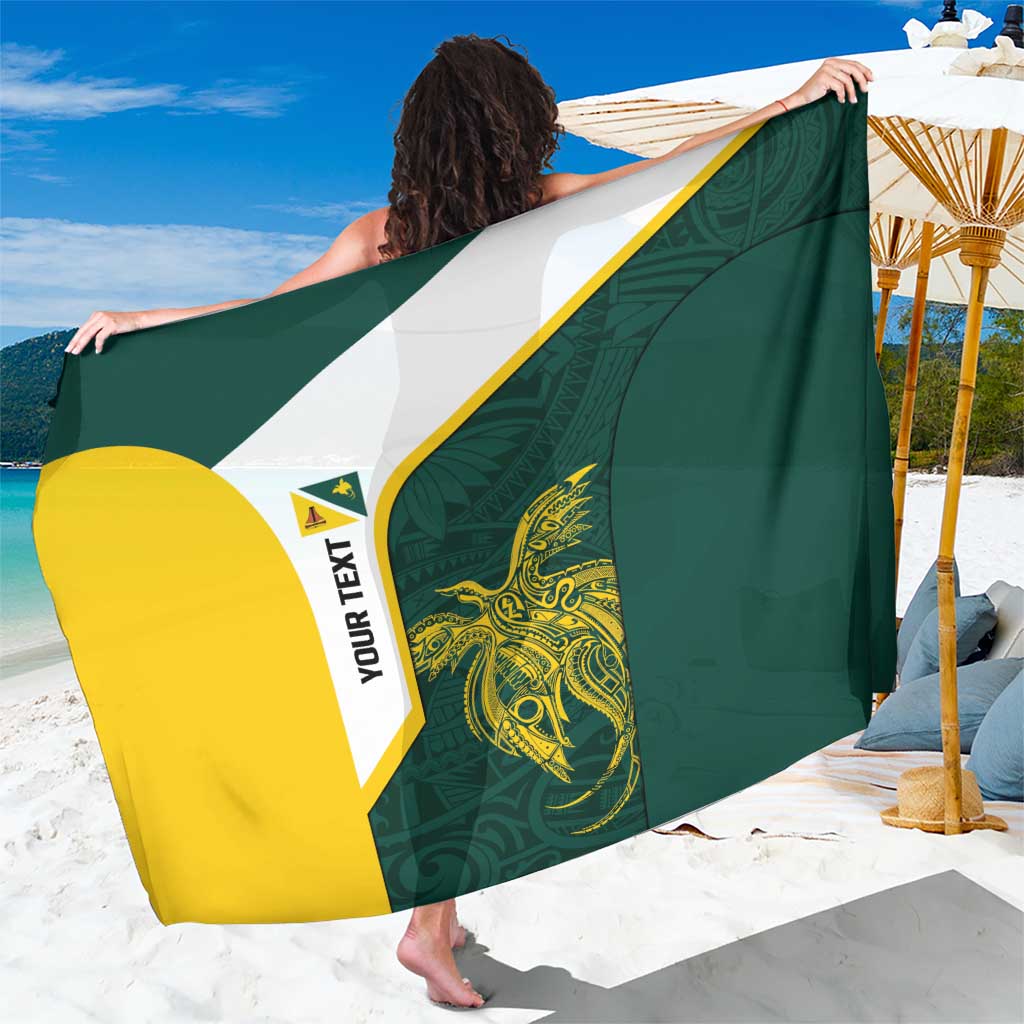 Personalised PNG Jiwaka Province Sarong Bird of Paradise Tattoo Flag Motif - Polynesian Pride