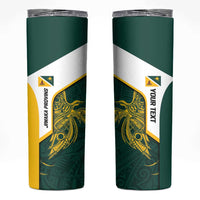 Personalised PNG Jiwaka Province Skinny Tumbler Bird of Paradise Tattoo Flag Motif - Polynesian Pride